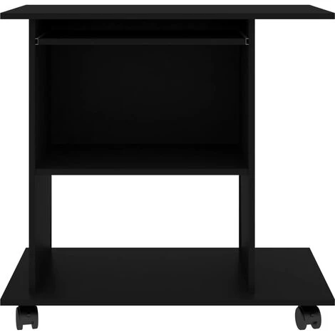 YOUTHUP Bureau D'ordinateur Noir 80x50x75 Cm Aggloméré - Noir 6 YOUTHUP Bureau D'ordinateur Noir 80x50x75 Cm Aggloméré - Noir – Image 4