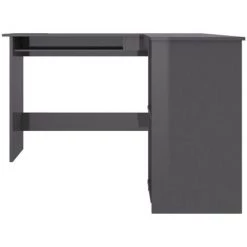 YOUTHUP Bureau D'angle Forme De L Gris Brillant 120x140x75cm Aggloméré - Gris -France Bureau Soldes 2022 51871843 4