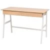 YOUTHUP Table D'écriture 110 X 55 X 75 Cm Chêne Et Blanc - Brun