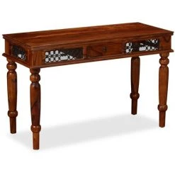 YOUTHUP Table D'écriture Bois Massif De Sesham 120 X 50 X 76 Cm - Brun 9 YOUTHUP Table D'écriture Bois Massif De Sesham 120 X 50 X 76 Cm - Brun -France Bureau Soldes 2022 51874261 3