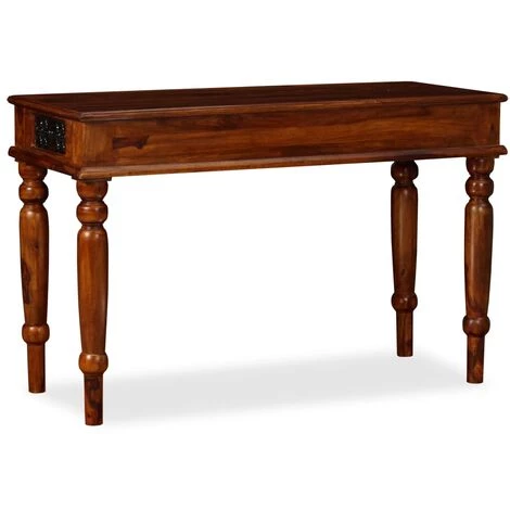 YOUTHUP Table D'écriture Bois Massif De Sesham 120 X 50 X 76 Cm - Brun 7 YOUTHUP Table D'écriture Bois Massif De Sesham 120 X 50 X 76 Cm - Brun – Image 5