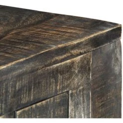 YOUTHUP Bureau Noir 110 X 50 X 75 Cm Bois De Manguier Massif - Noir 10 YOUTHUP Bureau Noir 110 X 50 X 75 Cm Bois De Manguier Massif - Noir -France Bureau Soldes 2022 51878173 4