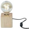 HOME MANIA Lampe De Bureau Shape Base - Bureau, Table De Chevet - Chene En Bois, 10 X 10 X 10 Cm, 1 X E27, Max 100W