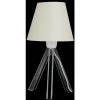HOME MANIA Lampe De Bureau Ayakli - Pour Bureau, Table De Chevet - Blanc, Transparent En Plastique, Tissu, 100 X 3 X 60 Cm, 1 X E27, 60W
