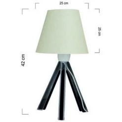 HOME MANIA Lampe De Bureau Ayakli - Pour Bureau, Table De Chevet - Blanc, Transparent En Plastique, Tissu, 100 X 3 X 60 Cm, 1 X E27, 60W -France Bureau Soldes 2022 51968217 3