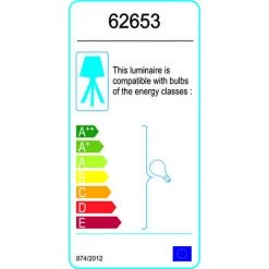 HOME MANIA Lampe De Bureau Ayakli - Pour Bureau, Table De Chevet - Blanc, Transparent En Plastique, Tissu, 100 X 3 X 60 Cm, 1 X E27, 60W -France Bureau Soldes 2022 51968217 4