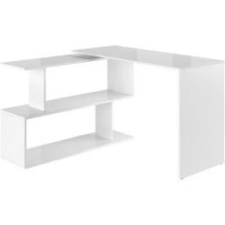 Bureau D'angle „Levia“ Blanc Brillant Vicco