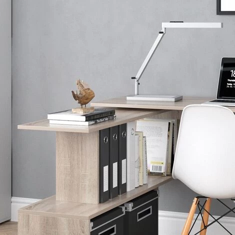 Bureau D'angle „Levia“ Chêne Clair Vicco 7 Bureau D'angle „Levia“ Chêne Clair Vicco – Image 5