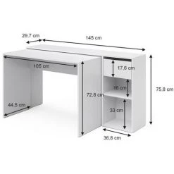 Bureau „Ben“ Blanc Vicco -France Bureau Soldes 2022 52051339 3