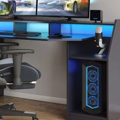 Table D'ordinateur „Joel“ 180cm Noir Vicco -France Bureau Soldes 2022 52051356 5