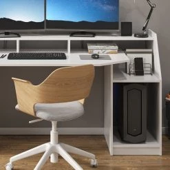 Bureau „Joel“ 180cm Blanc Vicco -France Bureau Soldes 2022 52051790 5