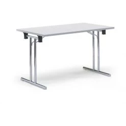 CERTEO Table Pliante - Piétement Double T En Tube D'acier Avec Semelles Droites - Largeur 1400 Mm, Façon érable - Coloris Plateau: Façon érable -France Bureau Soldes 2022 52057014 3