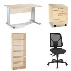 CERTEO Ensemble Standard De Bureau - Finition érable - Coloris: Façon érable
