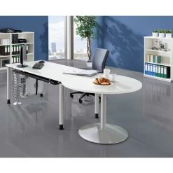CERTEO THEA Table De Réunion - à Piétement 4 Pieds, Longueur 1800 Mm - Façon érable - Coloris Plateau: Façon érable -France Bureau Soldes 2022 52057779 2