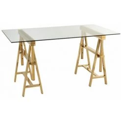 Paris Prix - Bureau Design "ajustable" 150cm Transparent