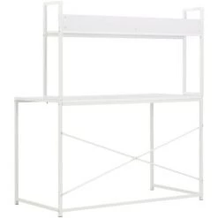 Topdeal Bureau D'ordinateur Blanc 120 X 60 X 138 Cm -France Bureau Soldes 2022 52083174 4