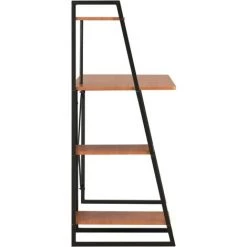 Topdeal Bureau Avec étagère Noir Et Marron 102x50x117 Cm -France Bureau Soldes 2022 52083199 3
