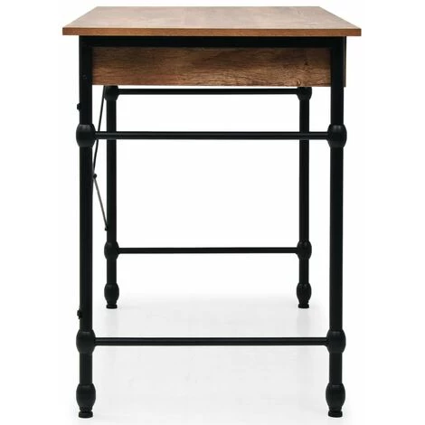 Topdeal Bureau Avec Tiroir 110 X 55 X 75 Cm Couleur De Chêne 7 Topdeal Bureau Avec Tiroir 110 X 55 X 75 Cm Couleur De Chêne – Image 5