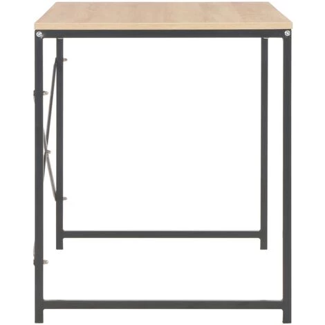 Topdeal Bureau D'ordinateur Noir Et Chêne 120 X 60 X 70 Cm 7 Topdeal Bureau D'ordinateur Noir Et Chêne 120 X 60 X 70 Cm – Image 5