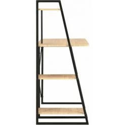 Topdeal Bureau Avec étagère Noir Et Chêne 102x50x117 Cm VDFF07575_FR -France Bureau Soldes 2022 52094375 3