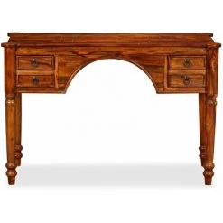 Topdeal Table D'écriture Bois Massif De Sesham 115 X 50 X 76 Cm VDFF11163_FR -France Bureau Soldes 2022 52094609 4
