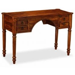 Topdeal Table D'écriture Bois Massif De Sesham 115 X 50 X 76 Cm VDFF11163_FR -France Bureau Soldes 2022 52094609 5