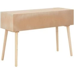 Topdeal Bureau Avec 5 Tiroirs 114x40x75,5 Cm Bois De Pin Solide VDFF13269_FR -France Bureau Soldes 2022 52094839 5