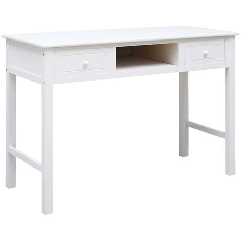 Topdeal Bureau Blanc 110 X 45 X 76 Cm Bois VDFF24698_FR 3 Topdeal Bureau Blanc 110 X 45 X 76 Cm Bois VDFF24698_FR