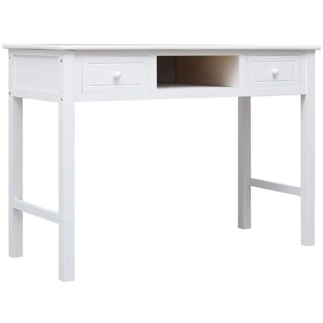 Topdeal Bureau Blanc 110 X 45 X 76 Cm Bois VDFF24698_FR 4 Topdeal Bureau Blanc 110 X 45 X 76 Cm Bois VDFF24698_FR – Image 2
