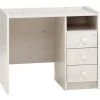 Bureau Pin Massif Chaulé Blanc - Dim : 89 X 54 X 74 Cm -PEGANE-