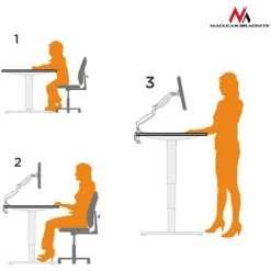 BRICOLINE Bureau électrique Maclean, Réglable En Hauteur, Sans Plateau, Couleur Grise Pour Travail Debout Et Assis, Hauteur Max 125 Cm, Ma 10 BRICOLINE Bureau électrique Maclean, Réglable En Hauteur, Sans Plateau, Couleur Grise Pour Travail Debout Et Assis, Hauteur Max 125 Cm, Ma -France Bureau Soldes 2022 52518096 4