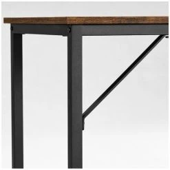 2DHOMEGRADEN Bureau NINO Rustique Vintage Metal Noir 100 Cm - Marron -France Bureau Soldes 2022 52635613 3