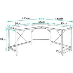 Soges Bureau D’Angle Bureau Ordinateur Grand Bureau Informatique En L Table Informatique -France Bureau Soldes 2022 52718780 3
