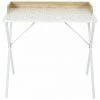 ALTOBUY PINTO - Bureau Blanc Motifs Eclats Rebord Effet Bois - Blanc -France Bureau Soldes 2022 52723160 1