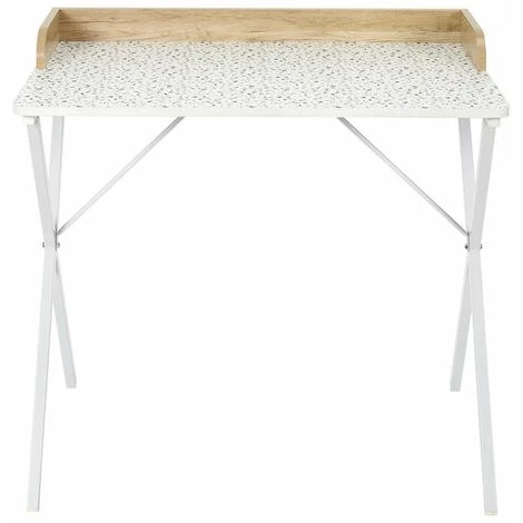 ALTOBUY PINTO - Bureau Blanc Motifs Eclats Rebord Effet Bois - Blanc 3 ALTOBUY PINTO - Bureau Blanc Motifs Eclats Rebord Effet Bois - Blanc