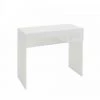 DANSMAMAISON Bureau 1 Tiroir Bois Blanc - LOCO - L 91 X L 41,5 X H 74,5 Cm - Blanc
