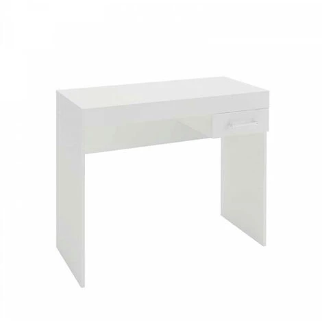 DANSMAMAISON Bureau 1 Tiroir Bois Blanc - LOCO - L 91 X L 41,5 X H 74,5 Cm - Blanc 3 DANSMAMAISON Bureau 1 Tiroir Bois Blanc - LOCO - L 91 X L 41,5 X H 74,5 Cm - Blanc