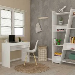 DANSMAMAISON Bureau 1 Tiroir Bois Blanc - LOCO - L 91 X L 41,5 X H 74,5 Cm - Blanc 11 DANSMAMAISON Bureau 1 Tiroir Bois Blanc - LOCO - L 91 X L 41,5 X H 74,5 Cm - Blanc -France Bureau Soldes 2022 53054465 5