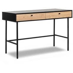MOBILIER DECO LARRY - Bureau 2 Tiroirs En Bois Et Métal Noir - Bois 9 MOBILIER DECO LARRY - Bureau 2 Tiroirs En Bois Et Métal Noir - Bois -France Bureau Soldes 2022 53551025 3