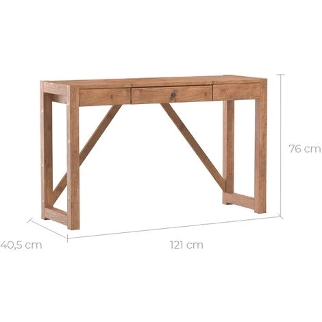 RENDEZ VOUS DéCO Bureau Nino - Marron 4 RENDEZ VOUS DéCO Bureau Nino - Marron – Image 2