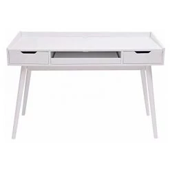 NOVA Table De Bureau D'ordinateur En MDF Avec Console De Clavier Et 2 Tiroirs Couleur : BLANCHE -France Bureau Soldes 2022 53577748 4