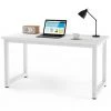 MERAX Bureau Informatique Simple Blanc, Table D'ordinateur, Table De Travail Table PC, 120 X 60 X 75 Cm -France Bureau Soldes 2022 53584618 1