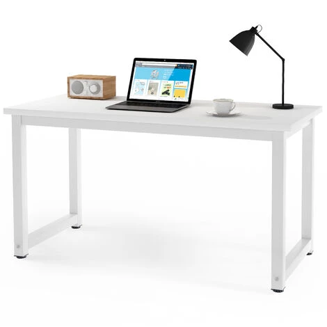 MERAX Bureau Informatique Simple Blanc, Table D'ordinateur, Table De Travail Table PC, 120 X 60 X 75 Cm 3 MERAX Bureau Informatique Simple Blanc, Table D'ordinateur, Table De Travail Table PC, 120 X 60 X 75 Cm