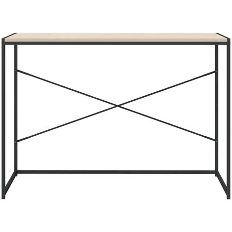 Bureau D'ordinateur 110x60x70 Cm Aggloméré Noir Et Chêne VidaXL 5 Bureau D'ordinateur 110x60x70 Cm Aggloméré Noir Et Chêne VidaXL – Image 3
