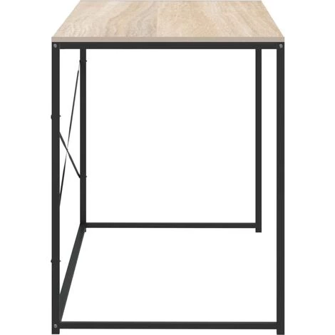 Bureau D'ordinateur 110x60x70 Cm Aggloméré Noir Et Chêne VidaXL 6 Bureau D'ordinateur 110x60x70 Cm Aggloméré Noir Et Chêne VidaXL – Image 4