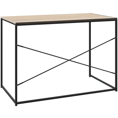 Bureau D'ordinateur 110x60x70 Cm Aggloméré Noir Et Chêne VidaXL 7 Bureau D'ordinateur 110x60x70 Cm Aggloméré Noir Et Chêne VidaXL – Image 5