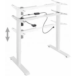 HELLOSHOP26 Bureau Assis Debout Meuble Acier (piètement) 1 Fonction Blanc - Blanc 11 HELLOSHOP26 Bureau Assis Debout Meuble Acier (piètement) 1 Fonction Blanc - Blanc -France Bureau Soldes 2022 53604173 5