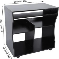 SZYB Table D'Ordinateur - Bureau D'ordinateur - 80 X 48 X 81cm - Noir -France Bureau Soldes 2022 53612465 2