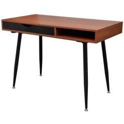 LITZEE Table D'ordinateur Marron #
