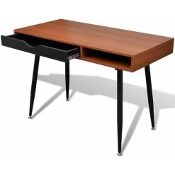 LITZEE Table D'ordinateur Marron # 11 LITZEE Table D'ordinateur Marron # -France Bureau Soldes 2022 53765068 5